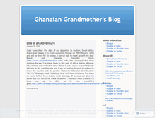 Tablet Screenshot of ghanaiangrandmother.wordpress.com