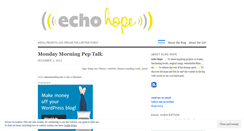 Desktop Screenshot of echohope.wordpress.com