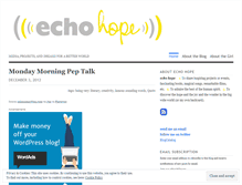 Tablet Screenshot of echohope.wordpress.com