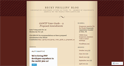 Desktop Screenshot of beckyphillips01.wordpress.com