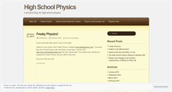 Desktop Screenshot of highschoolphysics.wordpress.com