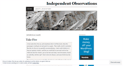 Desktop Screenshot of independentobservations.wordpress.com