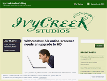 Tablet Screenshot of ivycreekstudios.wordpress.com