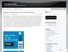 Tablet Screenshot of ckstudentblog.wordpress.com