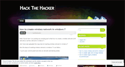 Desktop Screenshot of hackthehacker.wordpress.com