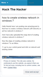 Mobile Screenshot of hackthehacker.wordpress.com