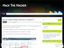 Tablet Screenshot of hackthehacker.wordpress.com