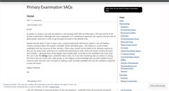 Desktop Screenshot of primarysaqs.wordpress.com