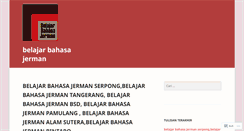 Desktop Screenshot of belajarbahasajermantangerang.wordpress.com