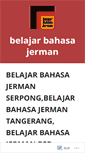 Mobile Screenshot of belajarbahasajermantangerang.wordpress.com