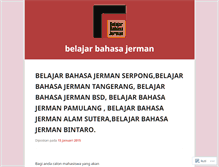 Tablet Screenshot of belajarbahasajermantangerang.wordpress.com