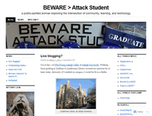 Tablet Screenshot of bewareattackstudent.wordpress.com