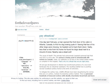 Tablet Screenshot of fortheloveofpaws.wordpress.com