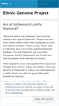 Mobile Screenshot of ethnicgenome.wordpress.com