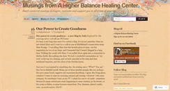 Desktop Screenshot of ahigherbalance.wordpress.com
