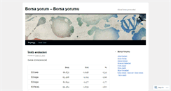 Desktop Screenshot of borsayorumu.wordpress.com