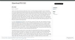 Desktop Screenshot of downloadps3iso.wordpress.com