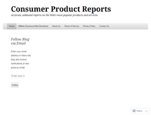 Tablet Screenshot of consumerproductreports.wordpress.com