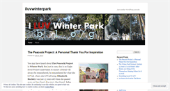 Desktop Screenshot of iluvwinterpark.wordpress.com