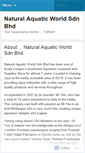 Mobile Screenshot of naturalaquaticworld.wordpress.com