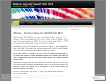 Tablet Screenshot of naturalaquaticworld.wordpress.com