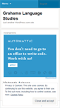 Mobile Screenshot of grahamslinguistics.wordpress.com