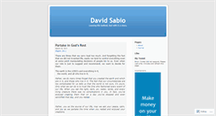 Desktop Screenshot of davidsabio.wordpress.com