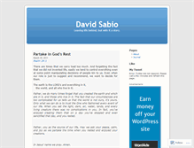 Tablet Screenshot of davidsabio.wordpress.com
