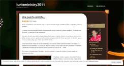 Desktop Screenshot of lunieministry2011.wordpress.com