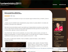 Tablet Screenshot of lunieministry2011.wordpress.com