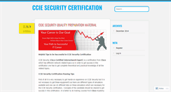 Desktop Screenshot of cciesecurityexams.wordpress.com