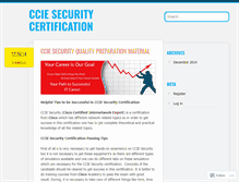 Tablet Screenshot of cciesecurityexams.wordpress.com