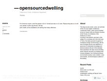 Tablet Screenshot of opensourcedwelling.wordpress.com