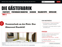 Tablet Screenshot of gaestefabrik.wordpress.com