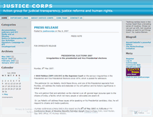 Tablet Screenshot of justicecorps.wordpress.com