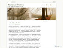 Tablet Screenshot of heatheriswriting.wordpress.com