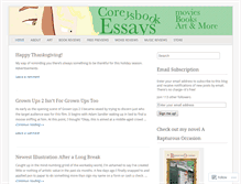 Tablet Screenshot of coreysbook.wordpress.com
