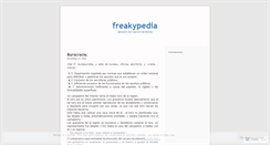 Desktop Screenshot of freakypedia.wordpress.com