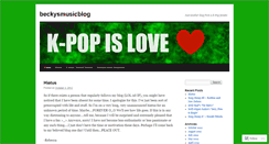 Desktop Screenshot of beckysmusicblog.wordpress.com