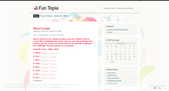 Desktop Screenshot of funtopia.wordpress.com