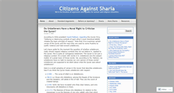 Desktop Screenshot of citizensagainstsharia.wordpress.com