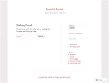 Tablet Screenshot of anawfulruckus.wordpress.com