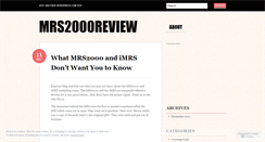 Desktop Screenshot of mrs2000review.wordpress.com