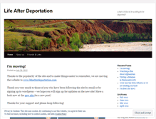 Tablet Screenshot of lifeafterdeportation.wordpress.com