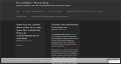 Desktop Screenshot of carlebachminyan.wordpress.com