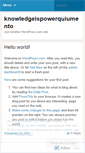 Mobile Screenshot of knowledgeispowerquiumento.wordpress.com
