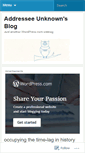 Mobile Screenshot of addresseeunknown.wordpress.com