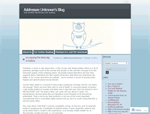 Tablet Screenshot of addresseeunknown.wordpress.com
