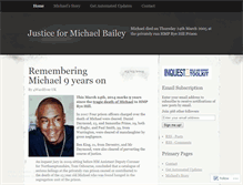Tablet Screenshot of justice4michael.wordpress.com