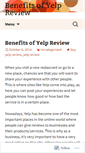 Mobile Screenshot of benefitsofyelpreview.wordpress.com
